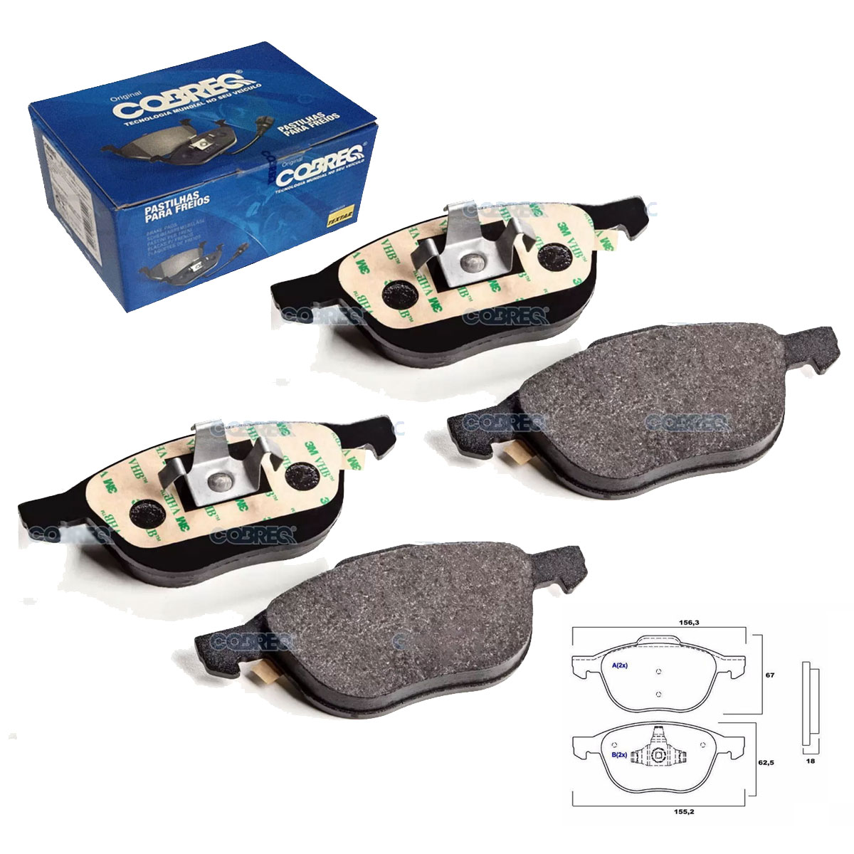 4 Pastilha Freio Ecosport 2.0 2010 2011 2012 2013 2014 2015 2016 2017