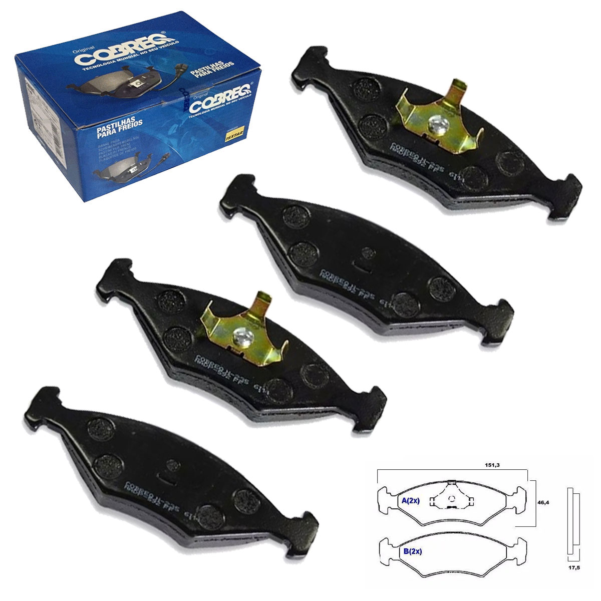 4 Pastilha Freio Parati Bola G3 G4 2004 2005 2006 2007 2008 2009 2010