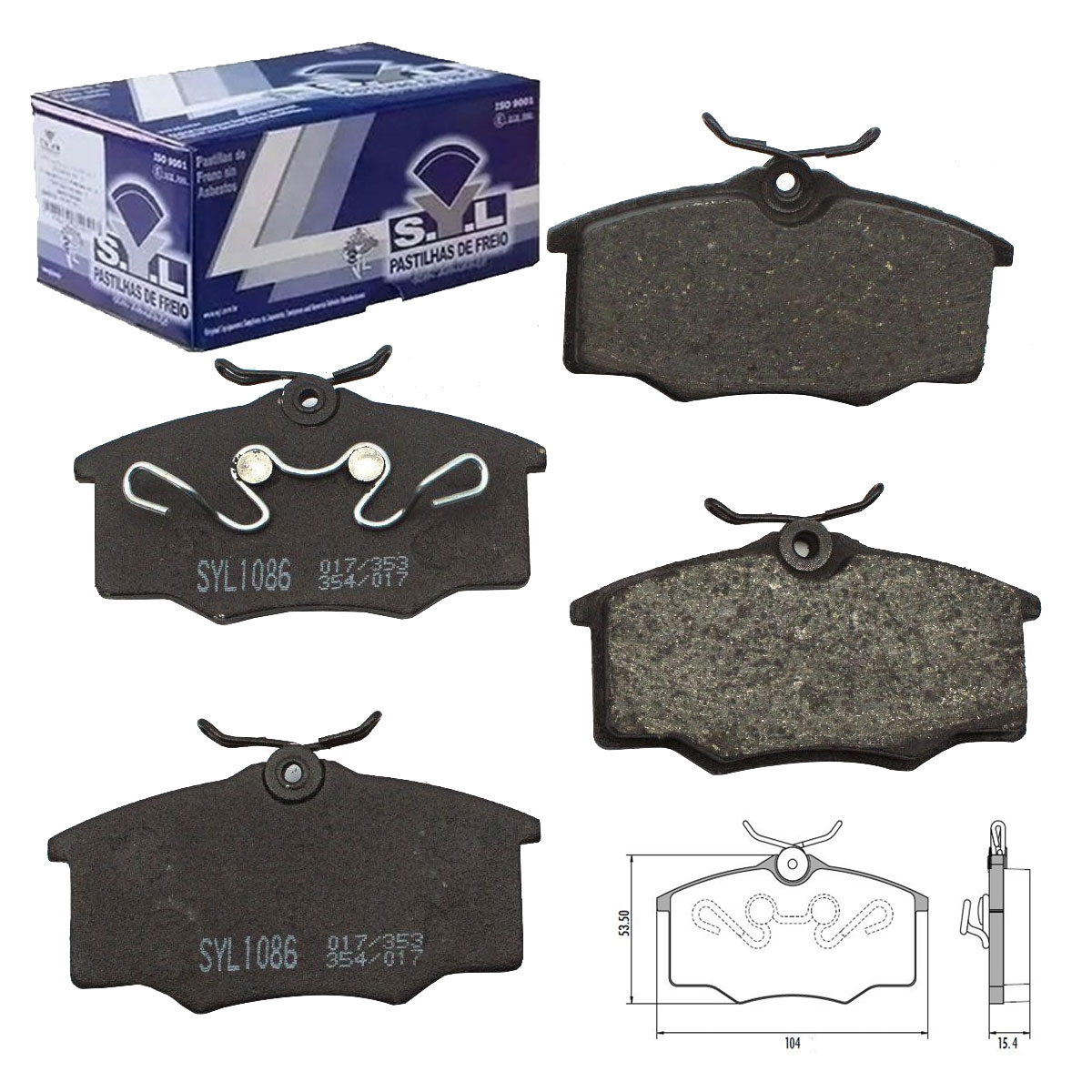 4 Pastilha Freio Dianteira Kadett Ipanema 1.8 2.0 1996 1997 1998