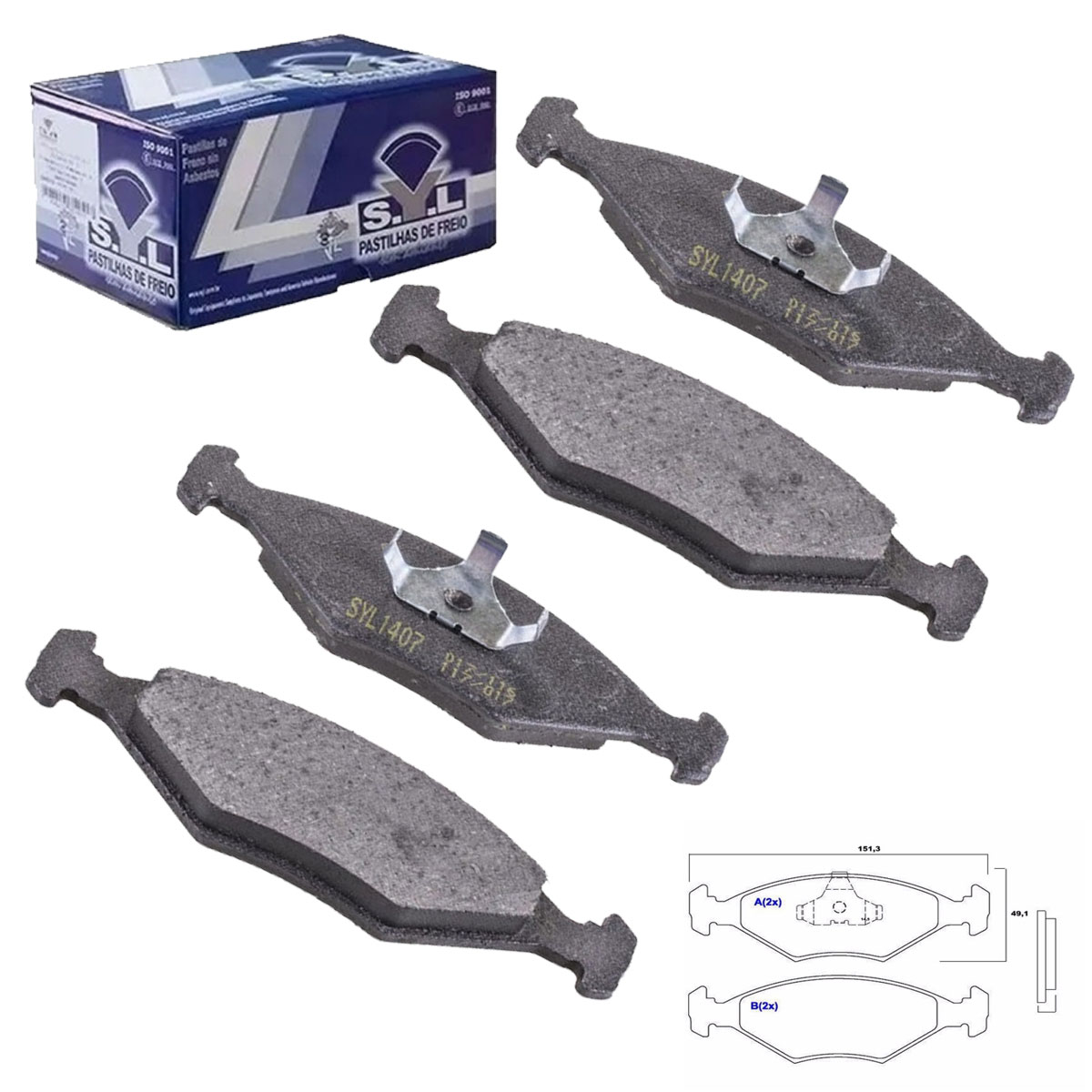 4 Pastilha Freio Parati Bola G3 G4 2004 2005 2006 2007 2008 2009 2010