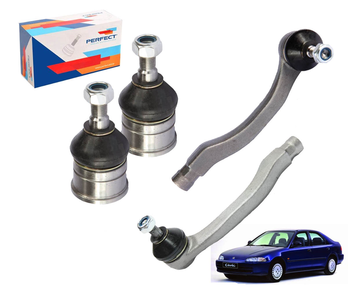 2 Terminal Direção 2 Pivo Inferior Civic 1993 1994 1995 1996