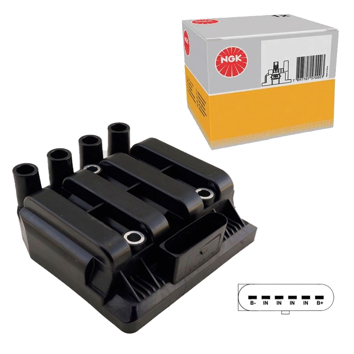 Bobina Ignição Voyage 1.0 8V 2009 2010 2011 2012 2013 2014 2015 2016