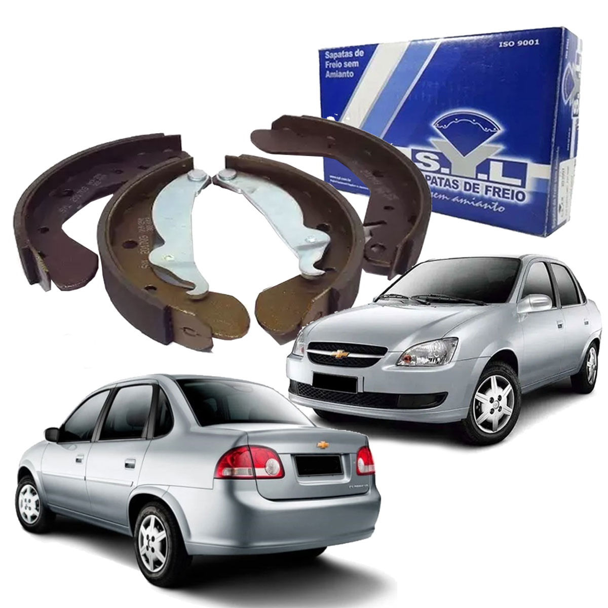 Jogo Sapata Freio Traseira Com Lona Colada Corsa Agile Todos - Imagem 8