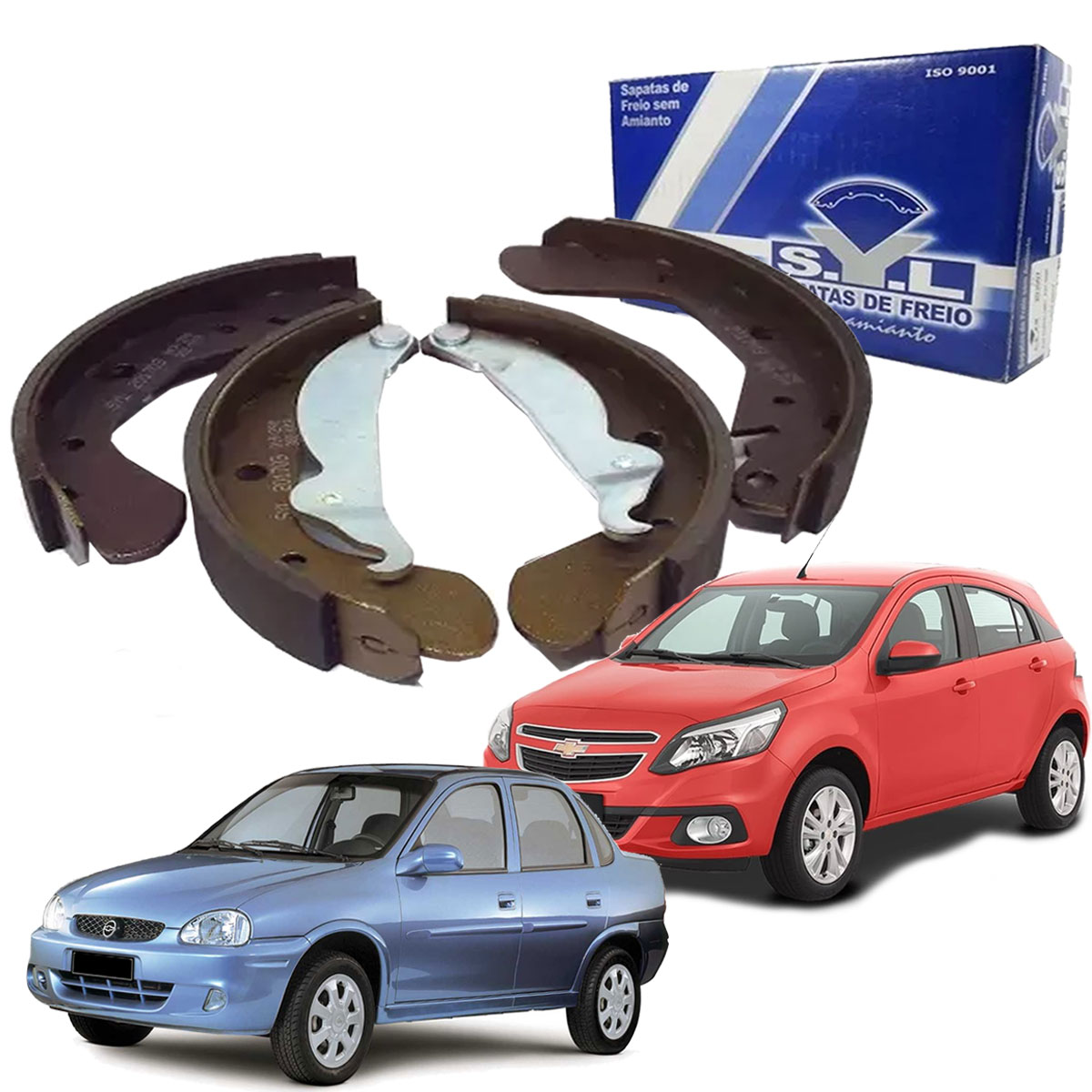 Jogo Sapata Freio Traseira Com Lona Colada Corsa Agile Todos - Imagem 2