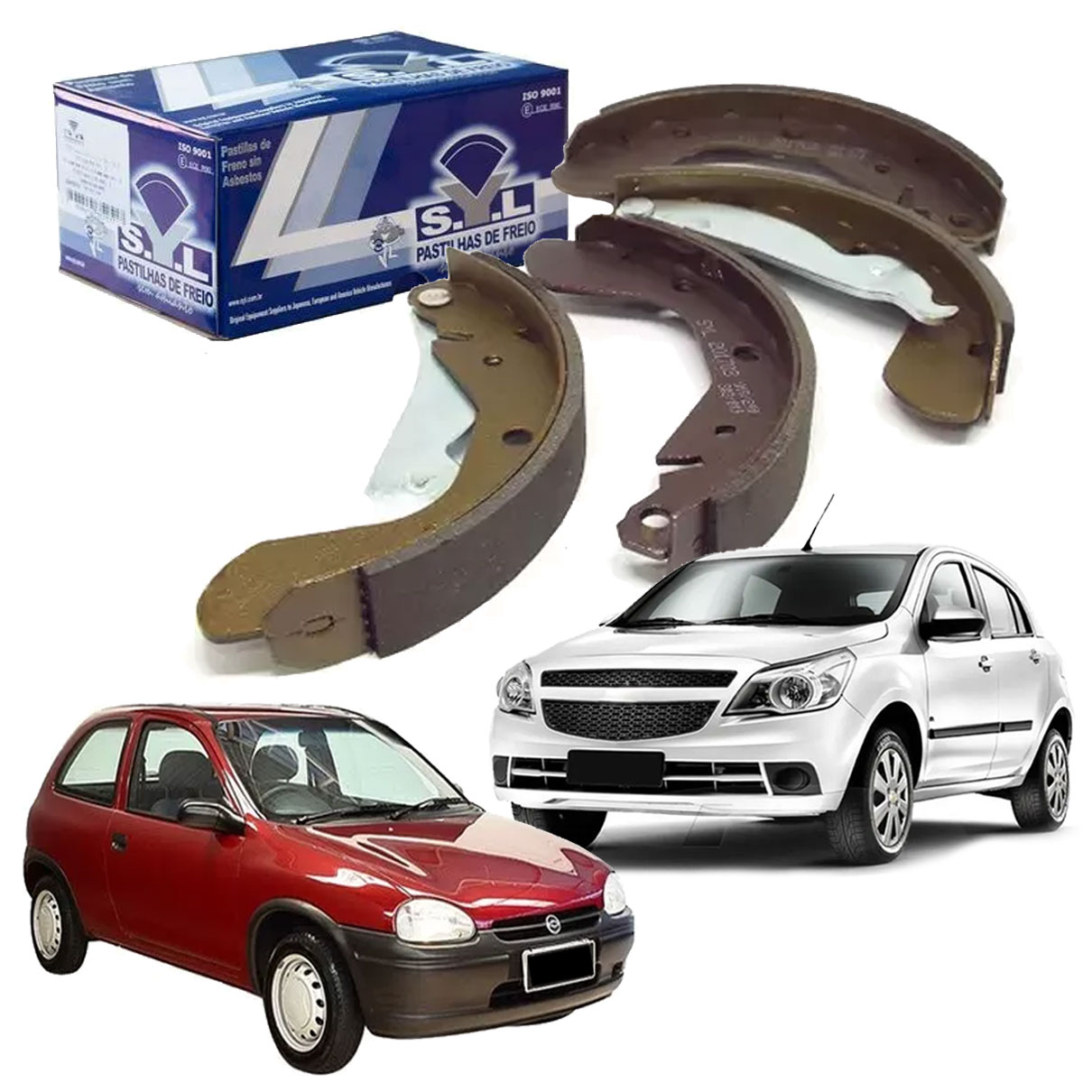 Jogo Sapata Freio Traseira Com Lona Colada Corsa Agile Todos - Imagem 6