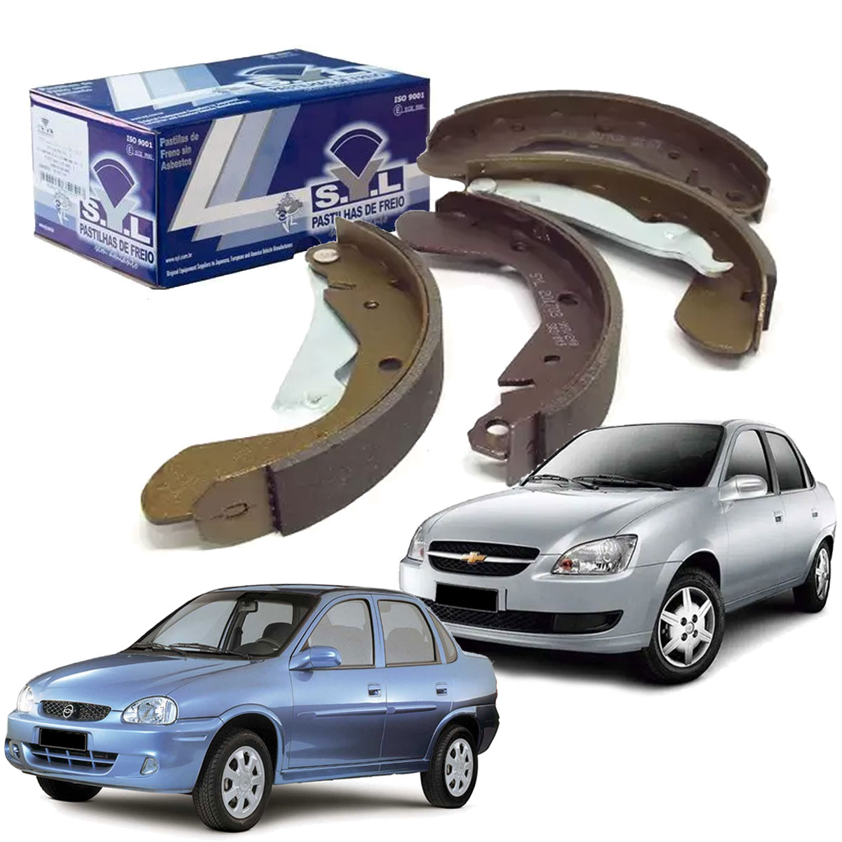 Jogo Sapata Freio Traseira Com Lona Colada Corsa Agile Todos - Imagem 4