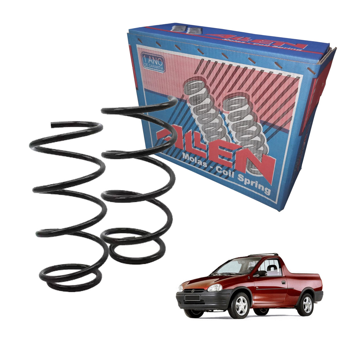 2 Mola Dianteira Corsa Pickup 1995 1996 1997 1998 1999 C/ Ar