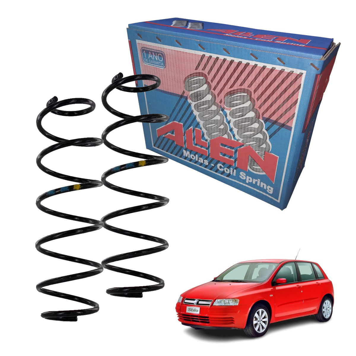 2 Mola Dianteira Stilo 1.8 8v 16v 2003 2004 2005 2006 Com Ar