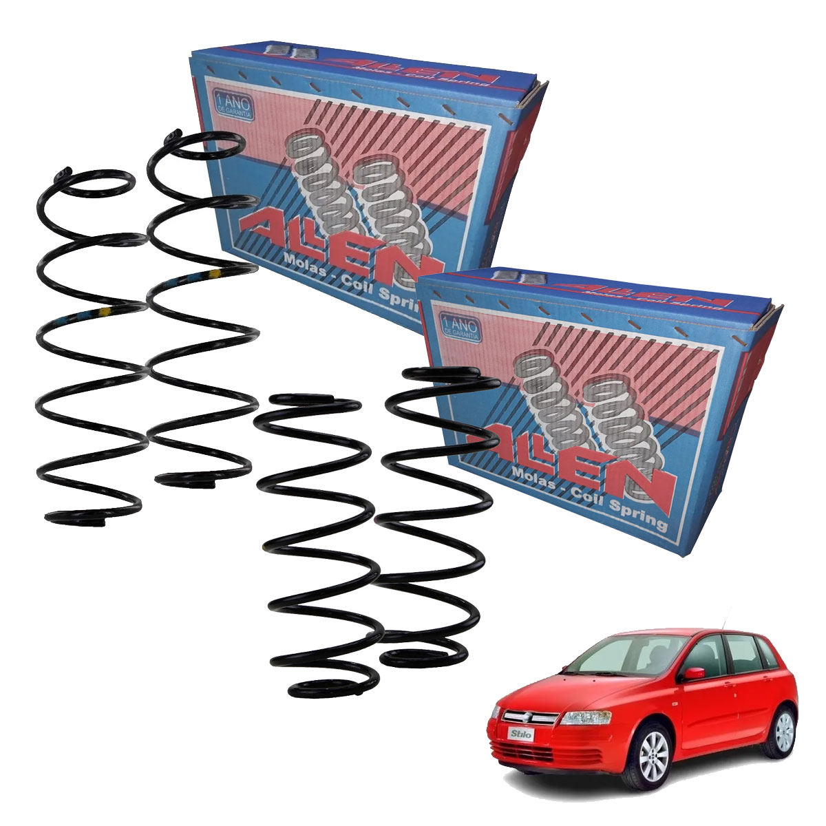 2 Mola Dianteira + 2 Traseira Stilo 1.8 2003 2004 2005 2006
