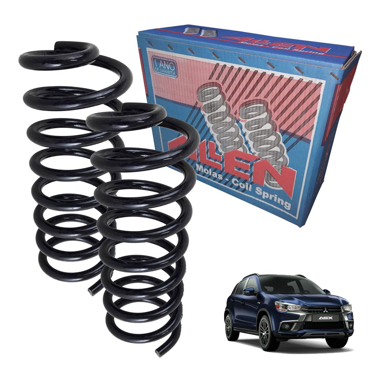 2 Molas Traseiras Asx 4x4 2012 2013 2014 2015 2016 2017 2018