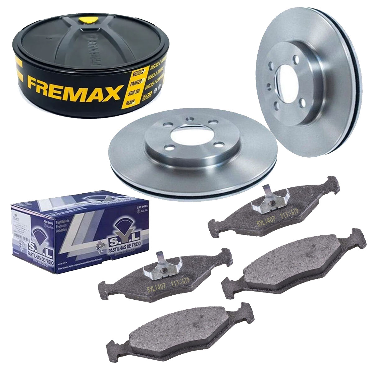 2 Discos Freio + Pastilha Parati Saveiro 2002 2003 2004 2005