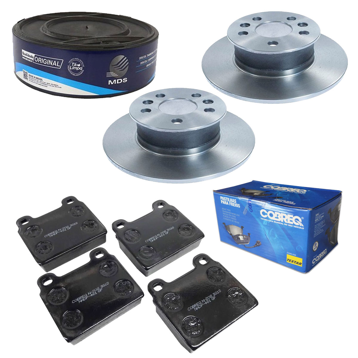 2 Disco Freio + Pastilha Kombi 1982 1983 1984 1984 1985 1986