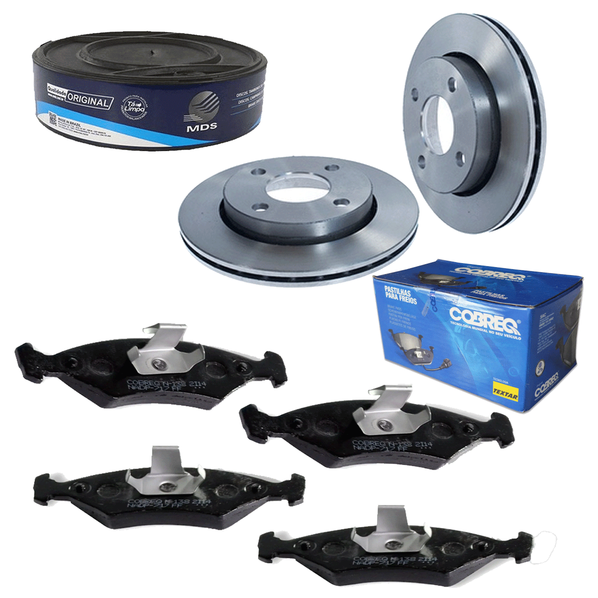 2 Disco Freio + Pastilha Fiesta 1.0 Supercharger s/abs 2002