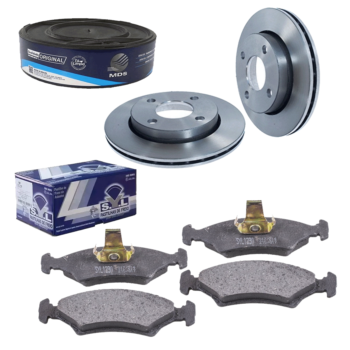 2 Disco Freio + Pastilha Fiesta 1.0 Supercharger s/abs 2002