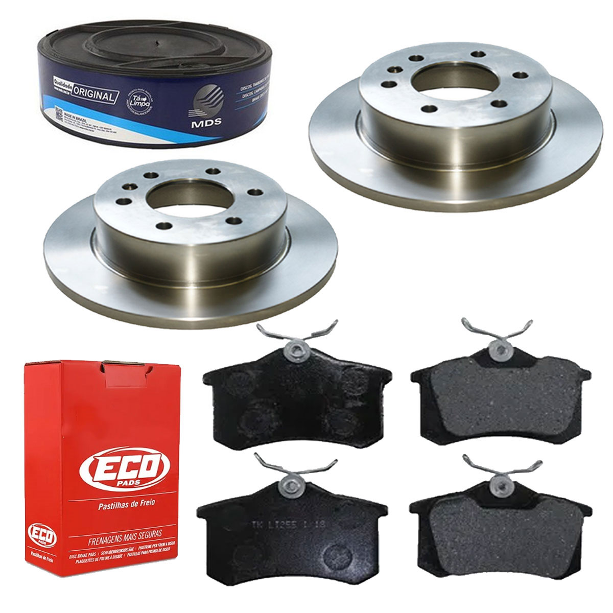 2 Disco Freio Traseiro + Pastilha Passat 1.8 2000 2001 2002