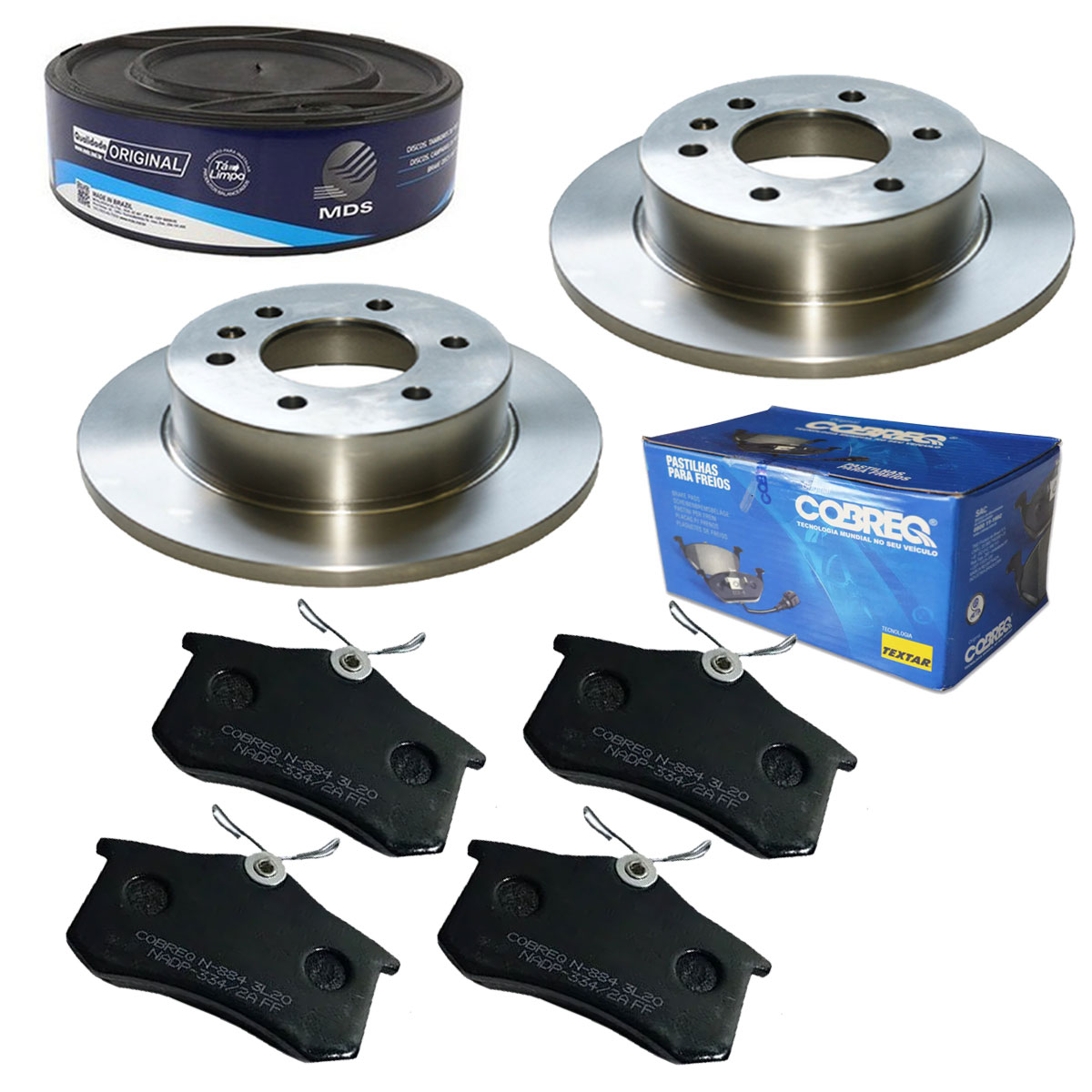 2 Disco Freio Traseiro + Pastilha Passat 1.8 2000 2001 2002