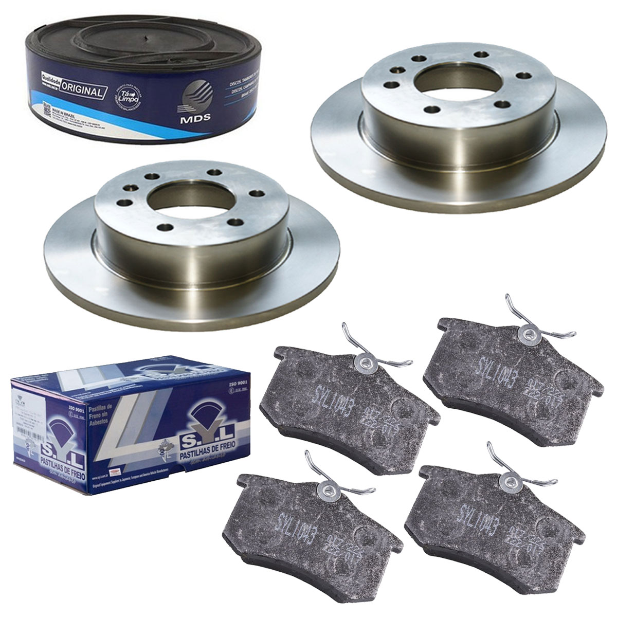 2 Disco Freio Traseiro + Pastilha Passat 1.8 1997 1998 1999