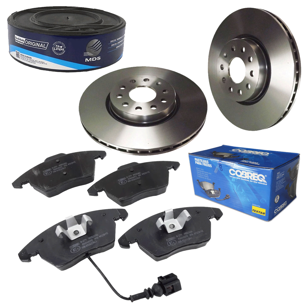 2 Discos Freio + 4 Pastilha EOS 2.0 2009 2010 2011 2012