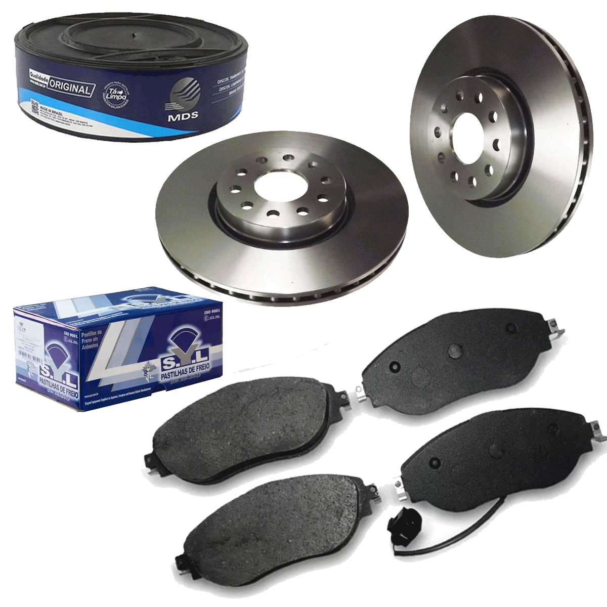 2 Discos Freio + 4 Pastilha Tiguan 1.4 2017 2018 2019 2020
