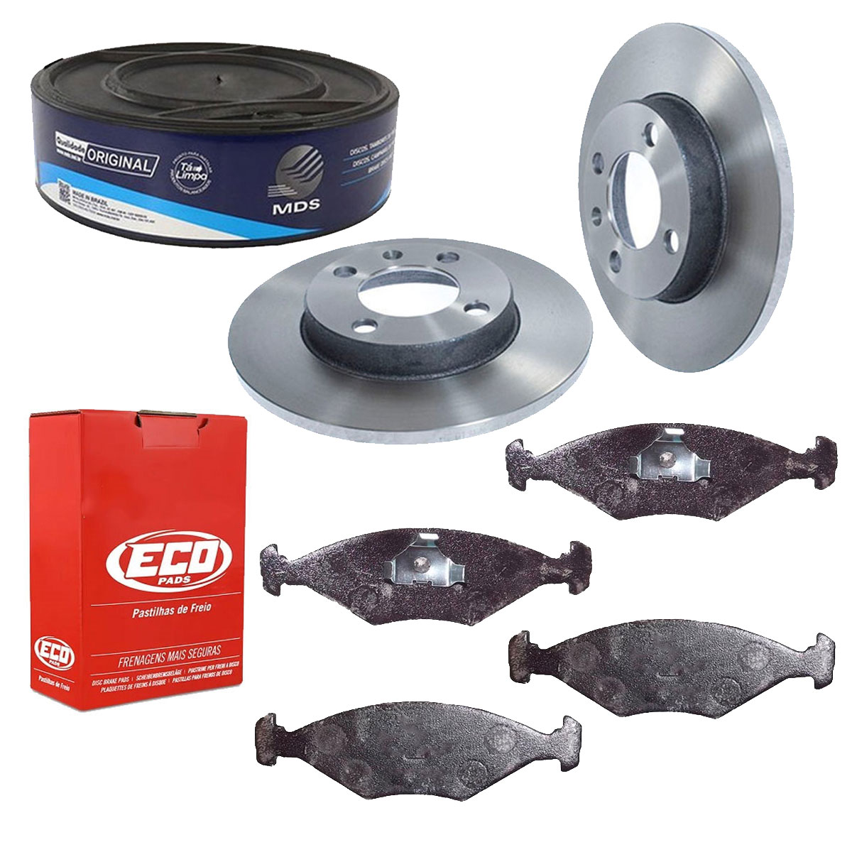 2 Disco Freio + 4 Pastilha Gol 1.8 1988 1989 1990 1991 1992