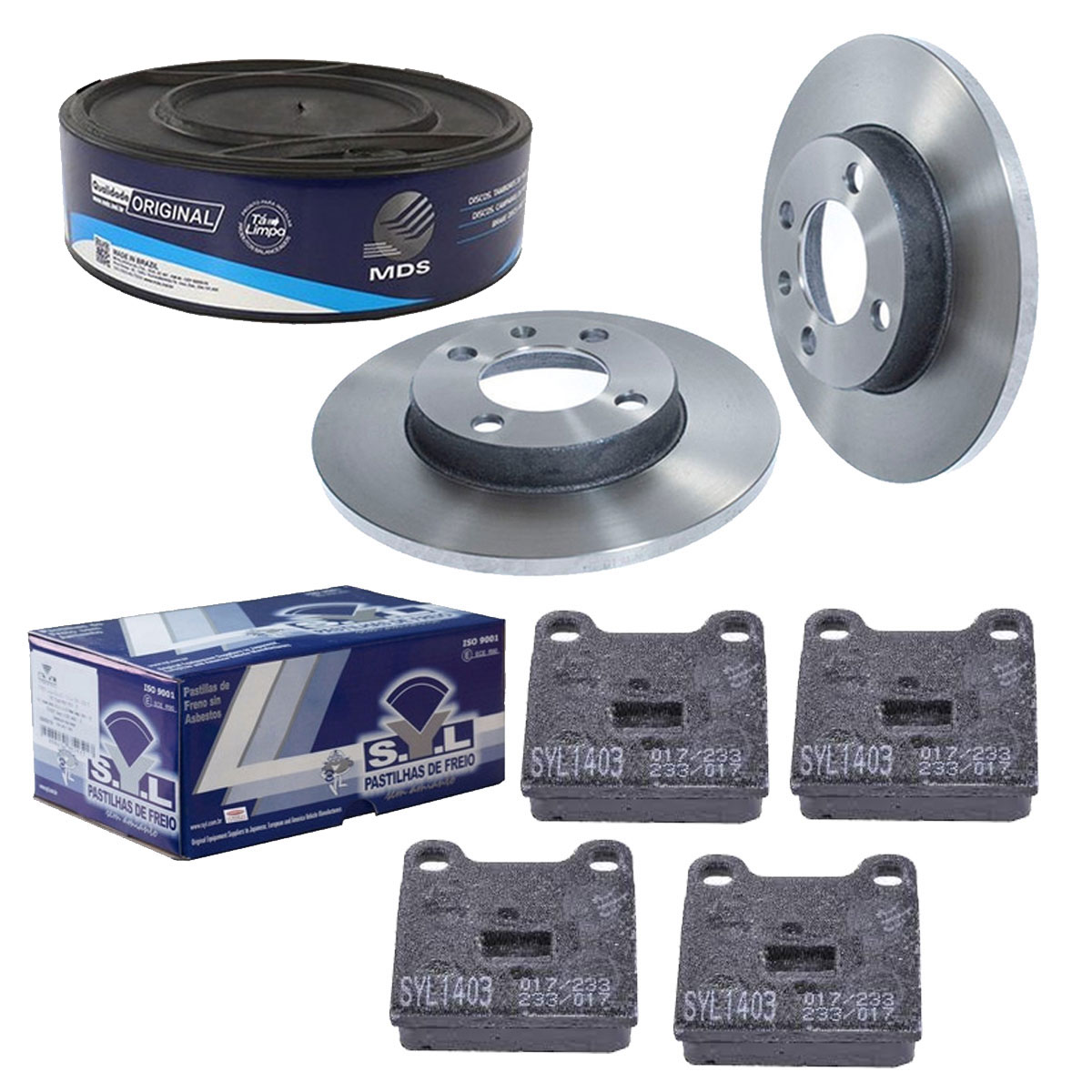 2 Disco Freio + Pastilha Gol Voyage 1.6 1980 1981 1982 1983