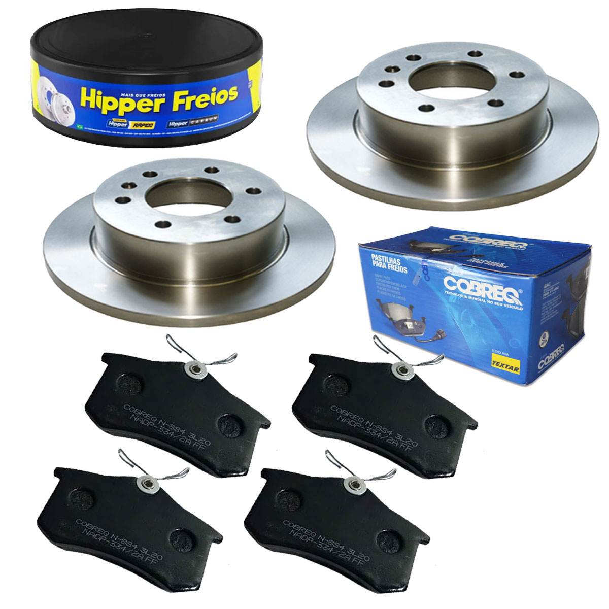 2 Disco Freio Traseiro + Pastilha Passat 1.8 1997 1998 1999