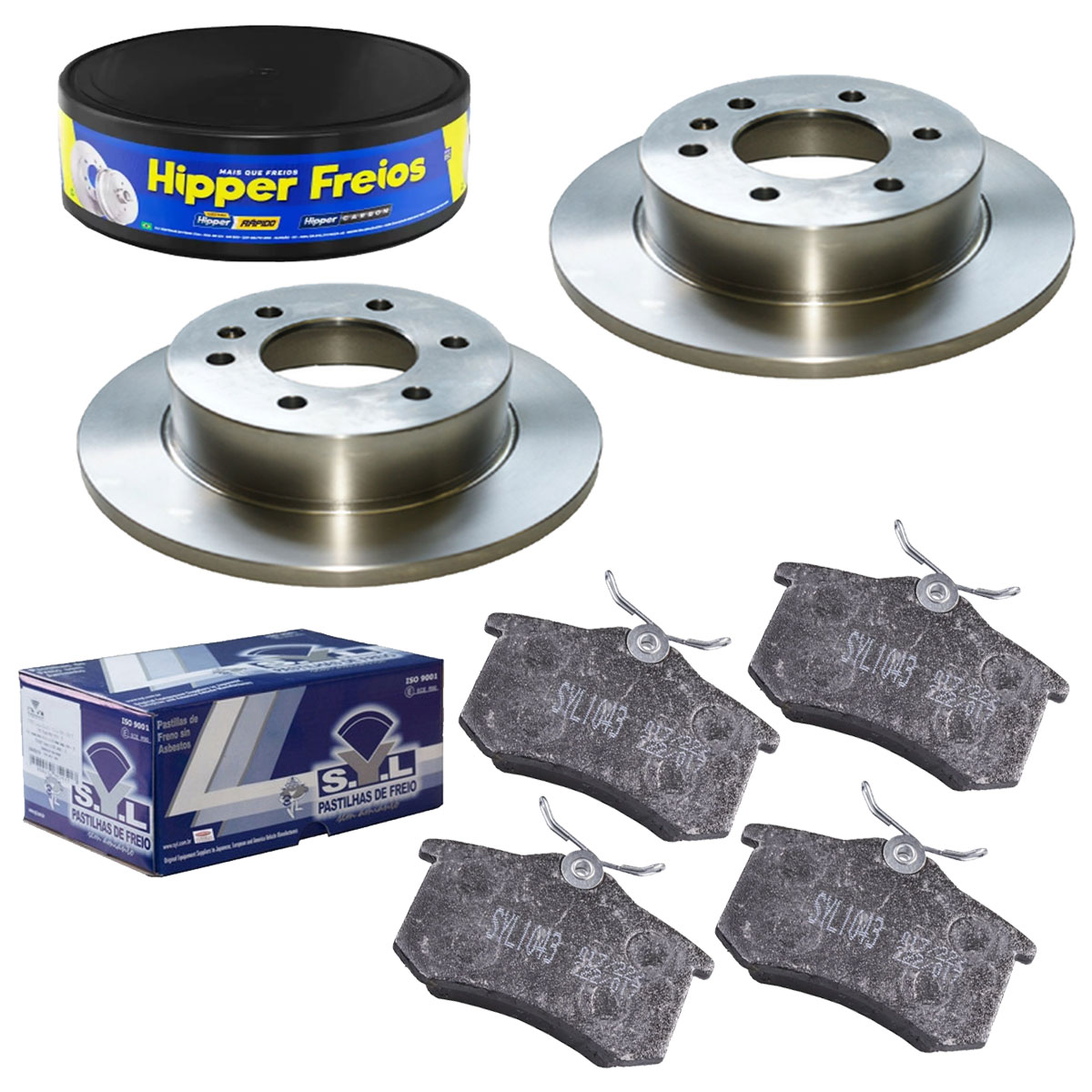 2 Disco Freio Traseiro + Pastilha Passat 1.8 1997 1998 1999