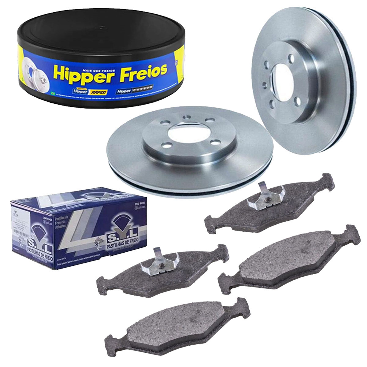 2 Discos Freio + Pastilhas Santana Versailles 1990 1991 1992