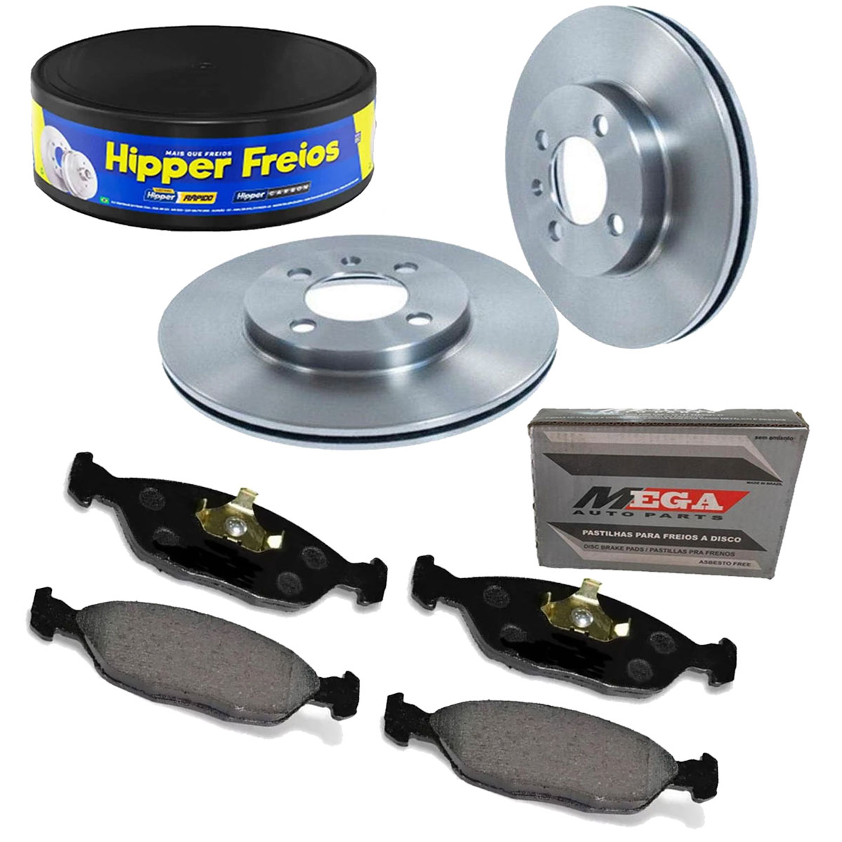 Discos Freio + Pastilha Santana 1998 1999 2000 2001 Sist ATE