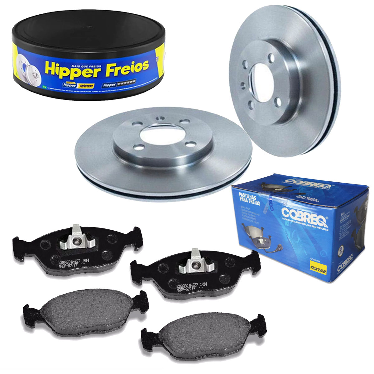 Discos Freio + Pastilha Santana 1994 1995 1996 1997 Sist ATE