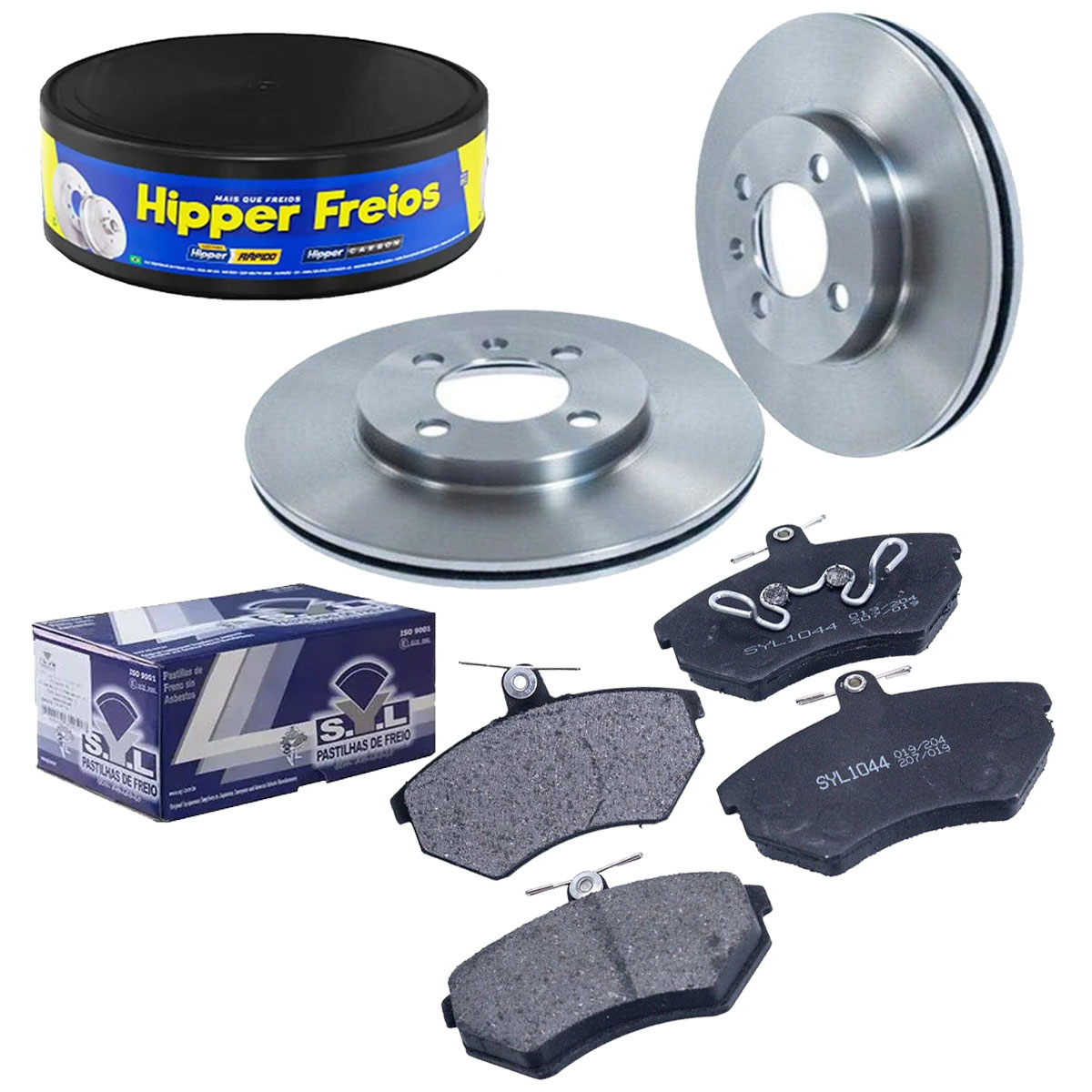 2 Discos Freio Ventilado + 4 Pastilhas Golf 1995 1996 1997