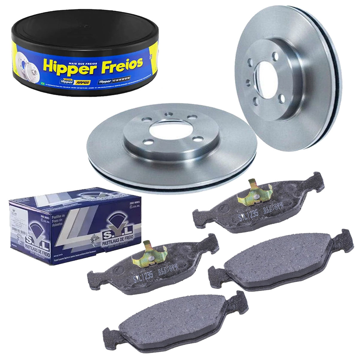 Discos Freio + Pastilha Santana 1994 1995 1996 1997 Sist ATE