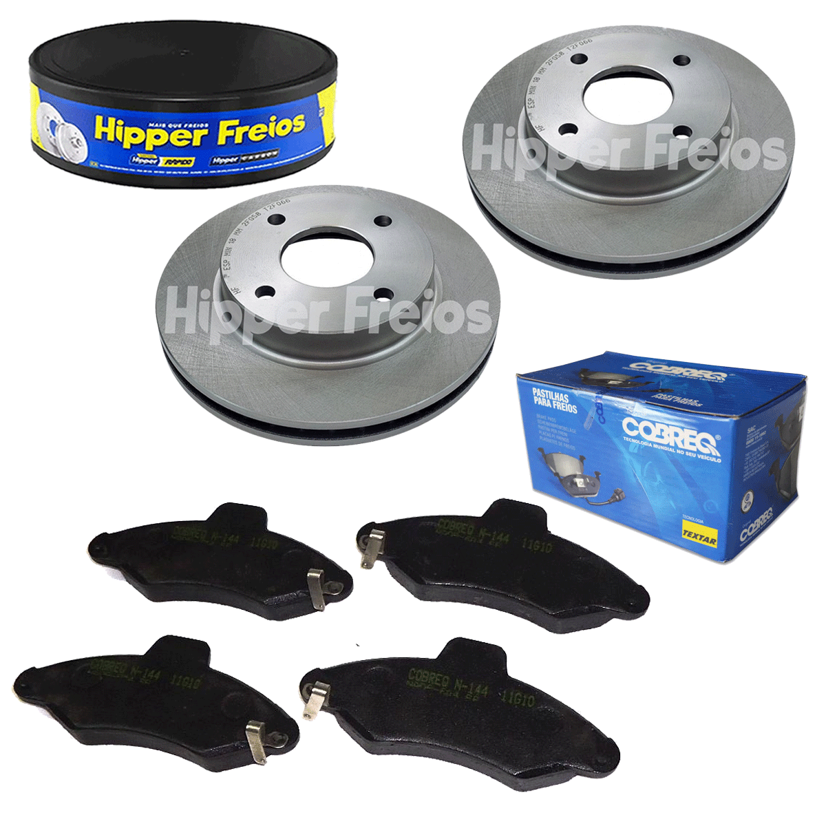 2 Disco Freio + Pastilha Escort Zetec 1.8 16V 2002 2003 2004
