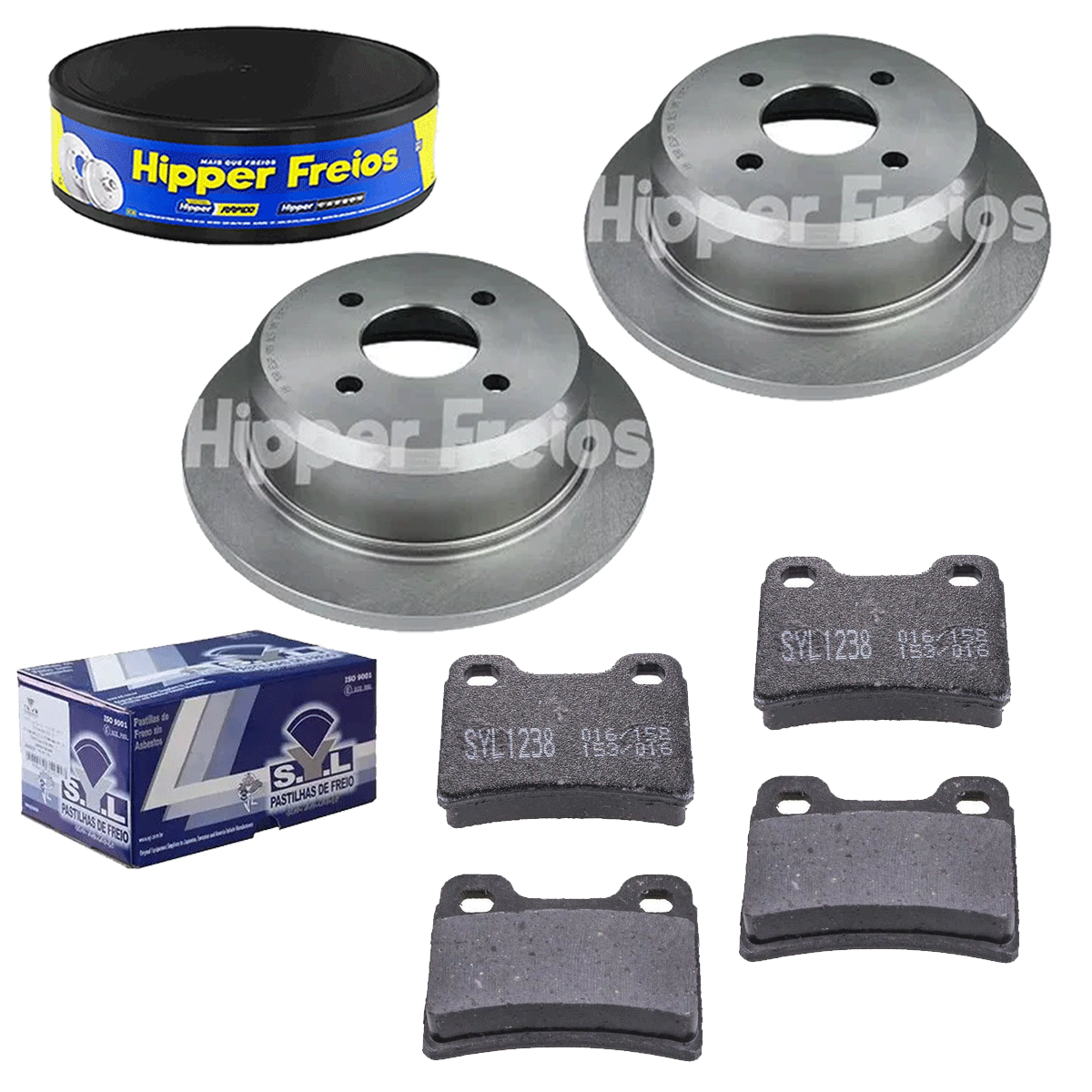 2 Disco Freio Traseiro + Pastilha Pointer GTi 1993 1994 1995