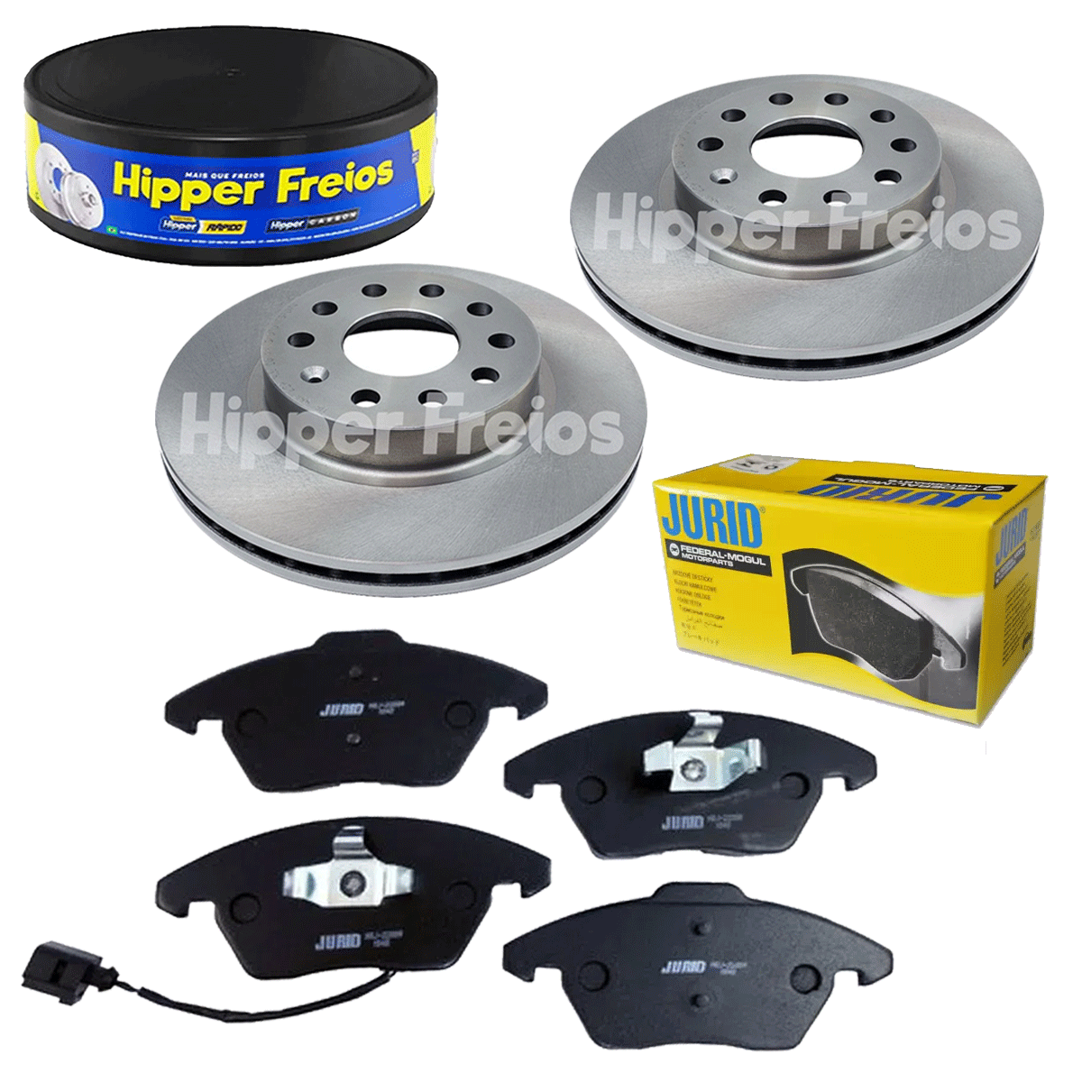2 Discos Freio + Pastilha Jetta 2.5 2008 2009 2010 2011 2012
