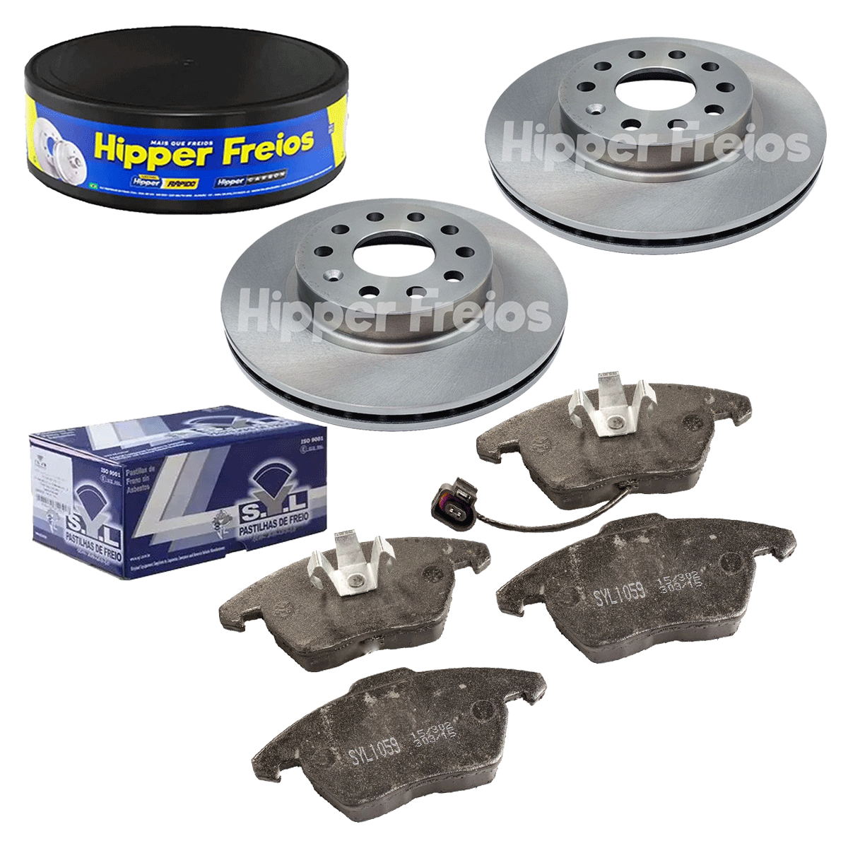 2 Discos Freio + Pastilha Jetta 2.5 2008 2009 2010 2011 2012
