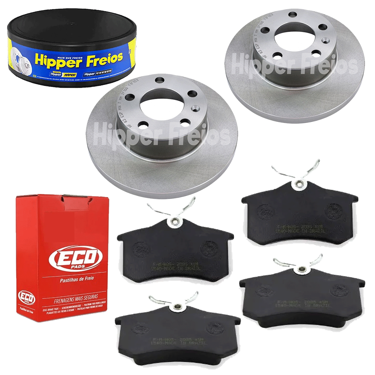 2 Discos Freio Traseiro + Pastilha New Beetle 2005 2006 2007