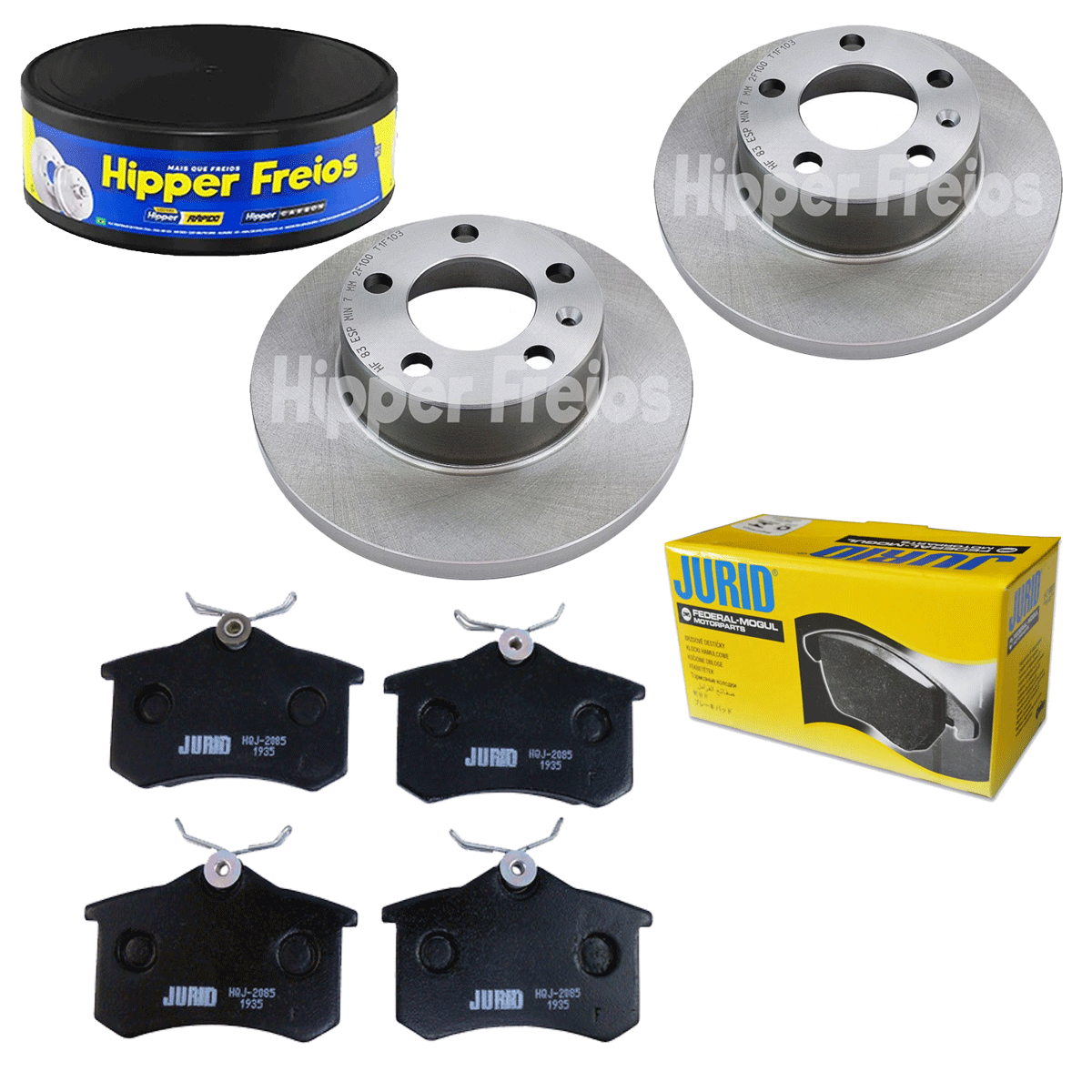 2 Discos Freio Traseiro + Pastilha Polo 2003 2004 2005 2006