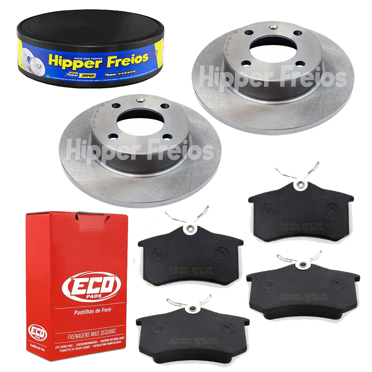 2 Discos Freio Traseiro + Pastilha Saveiro G6 2017 2018 2019