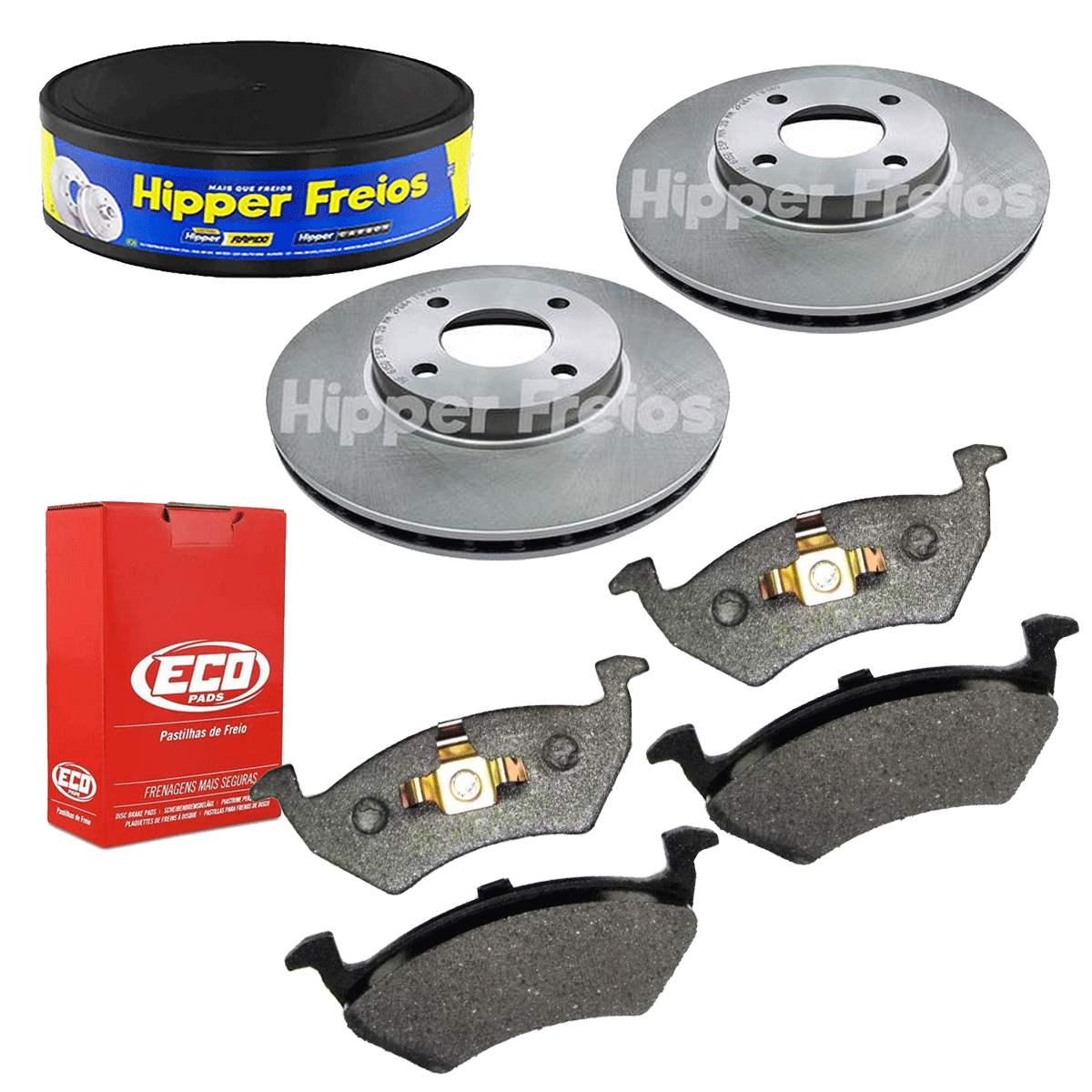 2 Disco Freio + Pastilha Saveiro G6 2014 2015 2016 2017 2018