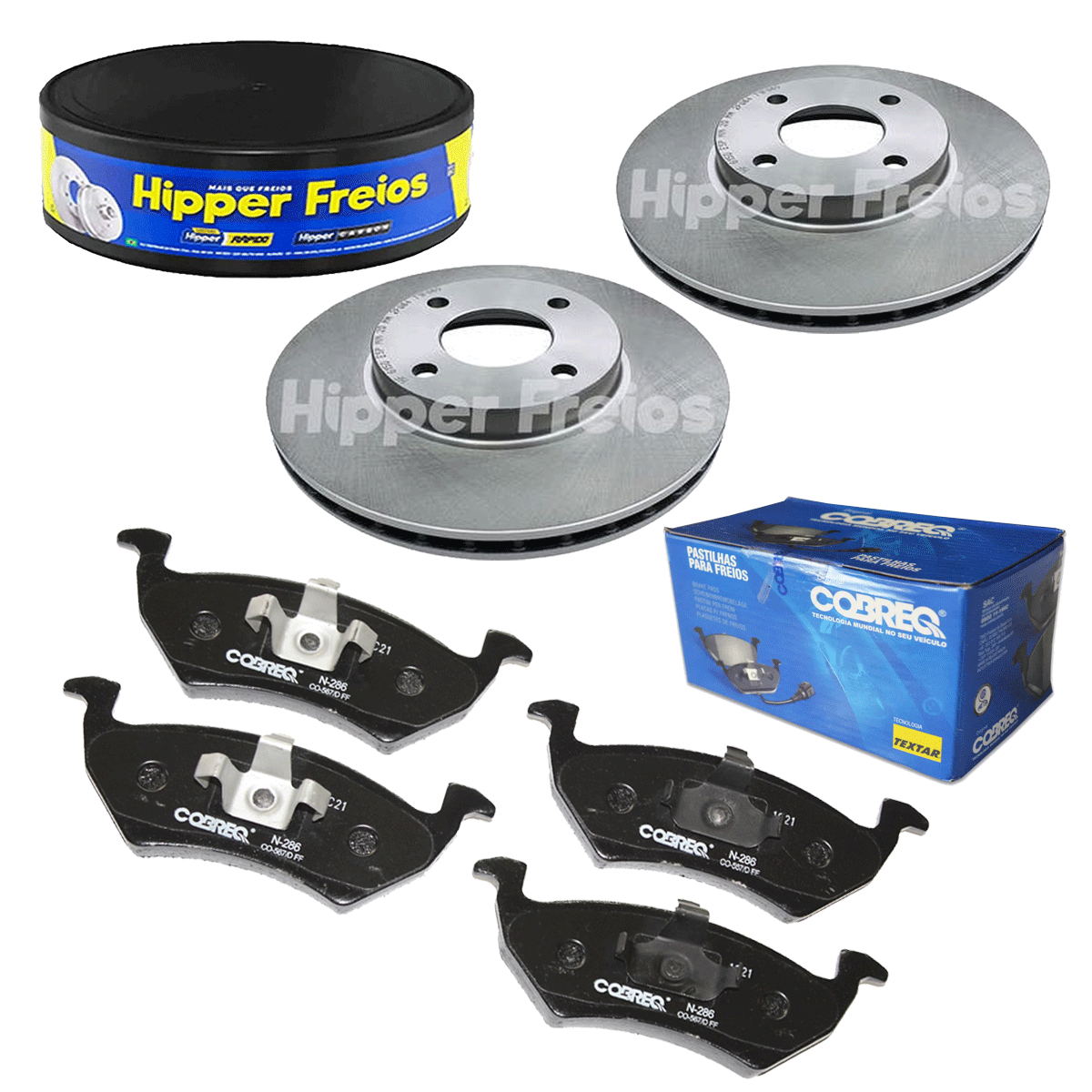 2 Disco Freio + Pastilha Saveiro G6 2014 2015 2016 2017 2018