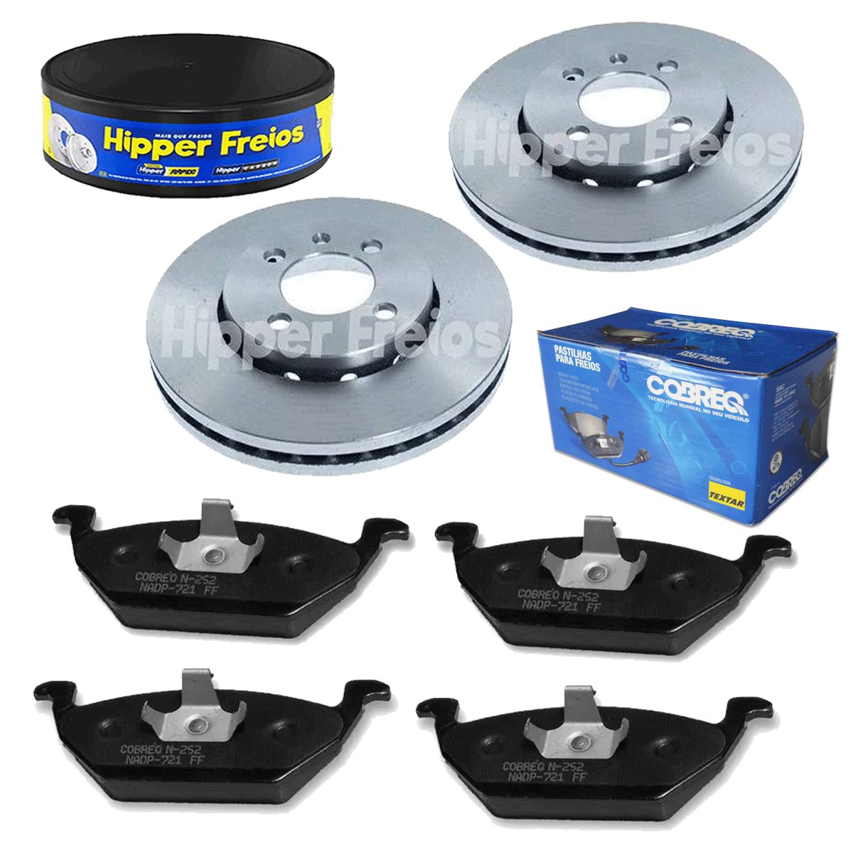 2 Disco Freio + Pastilha Polo 1.6 8v 2007 2008 2009 2010