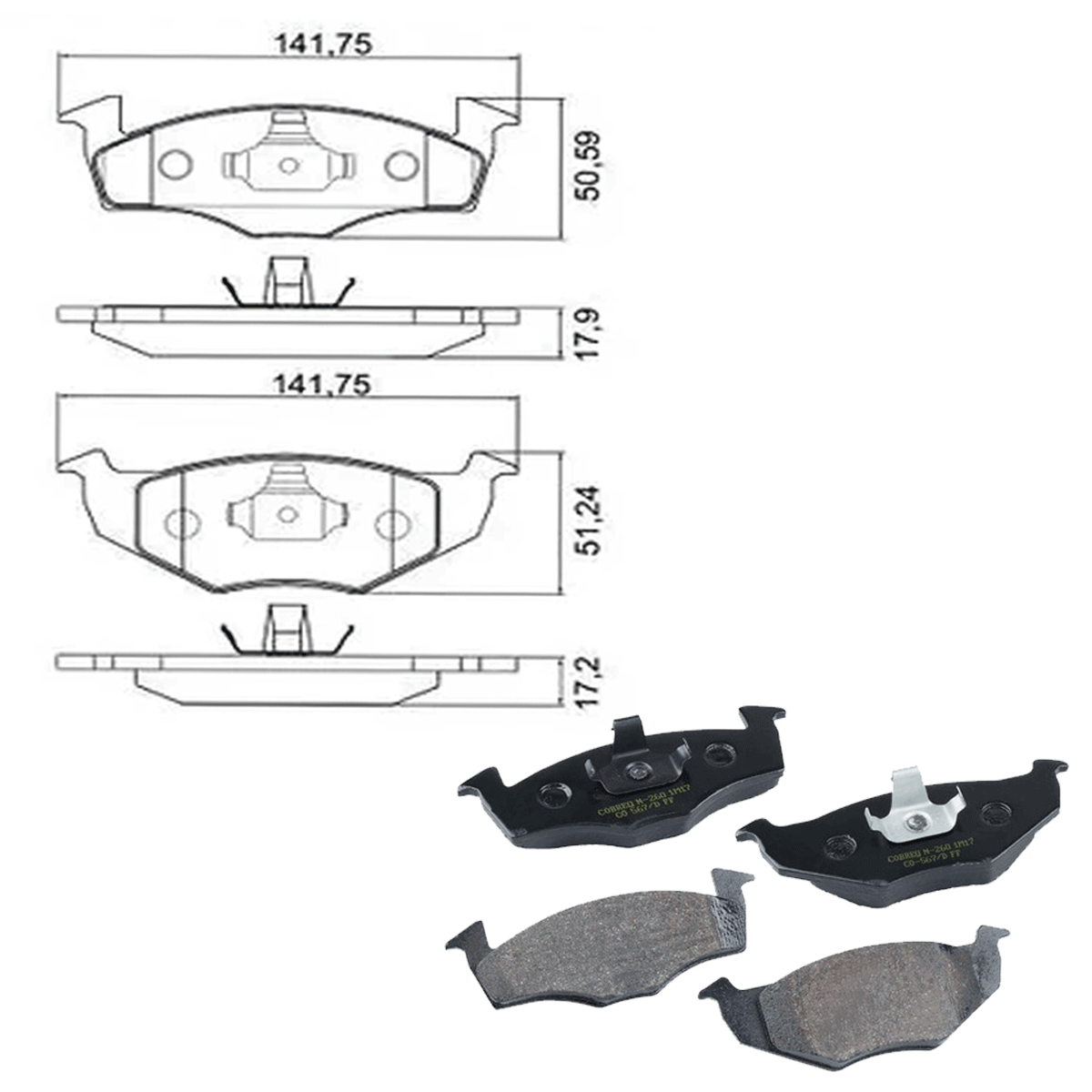 2 Discos Freio + 4 Pastilha Gol G5 1.0 2008 2009 2010 2011 - Imagem 2