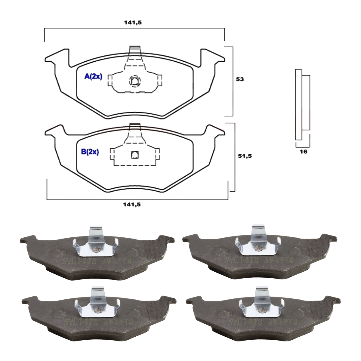 2 Discos Freio + 4 Pastilha Gol G5 1.0 2008 2009 2010 2011 - Imagem 2