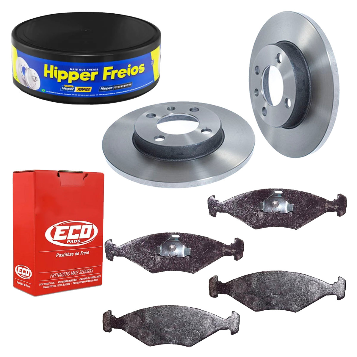 2 Disco Freio + 4 Pastilha Gol 1.8 1988 1989 1990 1991 1992