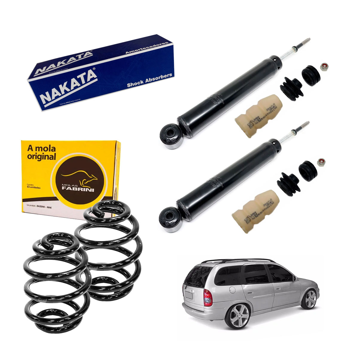 Amortecedor Traseiro + Mola Corsa Wagon 1997 1998 1999 2000