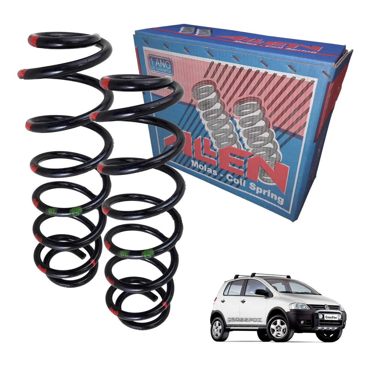 2 Mola Traseira Crossfox 2006 2007 2008 2009 2010 2011 2012