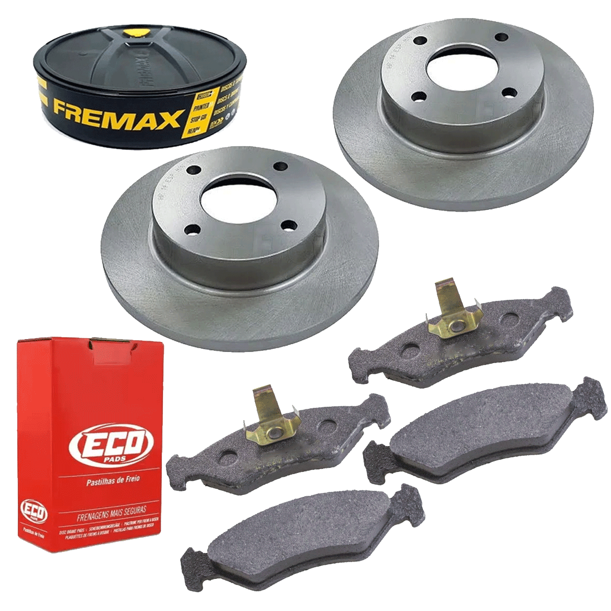 2 Disco Freio + Pastilha Fiesta 1.0 1997 1998 1999 2000 2001