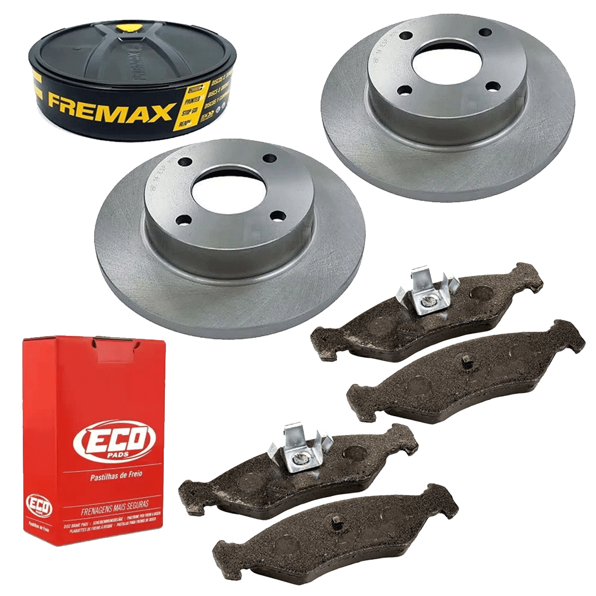2 Discos Freio + 4 Pastilha Ka 1.0 8v 2010 2011 2012 2013