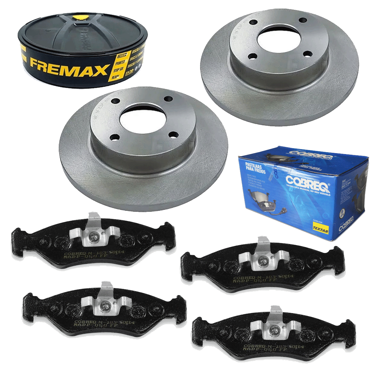 2 Discos Freio + 4 Pastilha Ka 1.0 8v 2010 2011 2012 2013